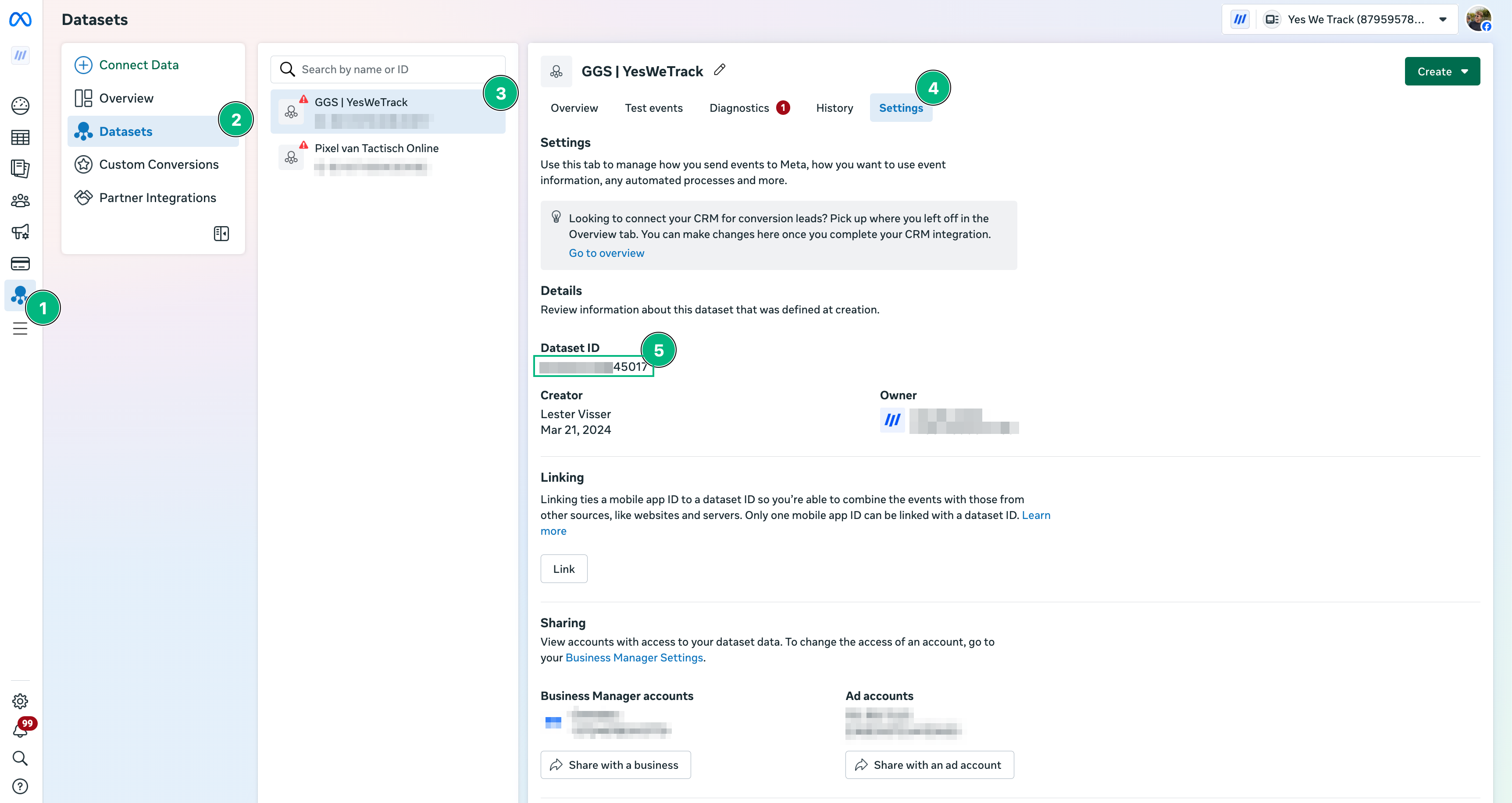 Find Meta DataSet ID