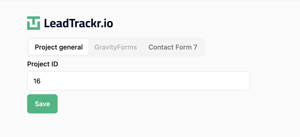Enter project ID in plugin