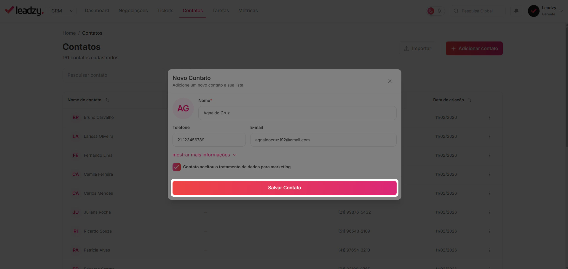 Adicionar Extensão