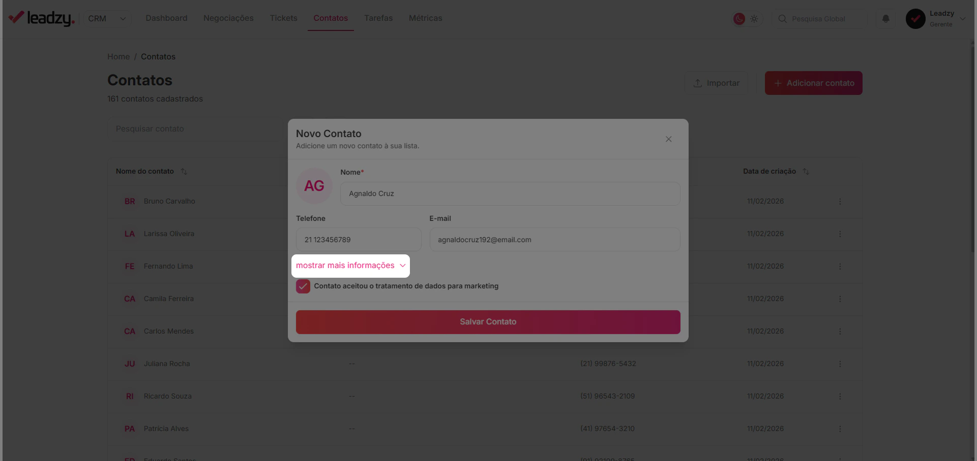 Adicionar Extensão