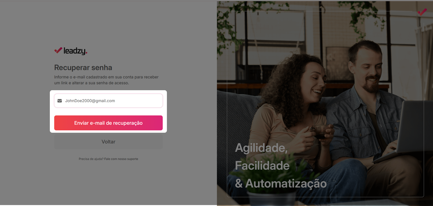 Recuperar Senha Email