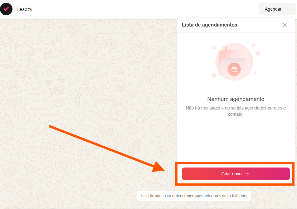Criar novo agendamento