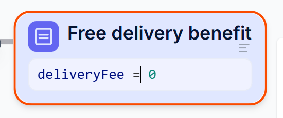 Double-clicking the expression in an assignment node to edit it inline