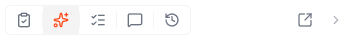 The right sidebar tab strip — Tests, Agent, Findings, Comments, and Timeline as icons, with the Detach panel button on the right