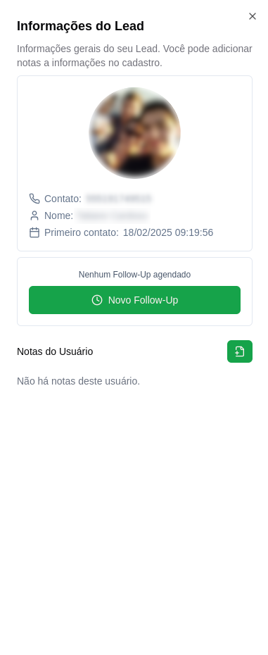 imagem de informações do lead