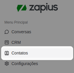 imagem da opção de contatos