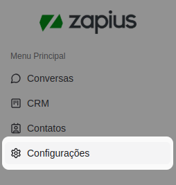 imagem da opção de configurações
