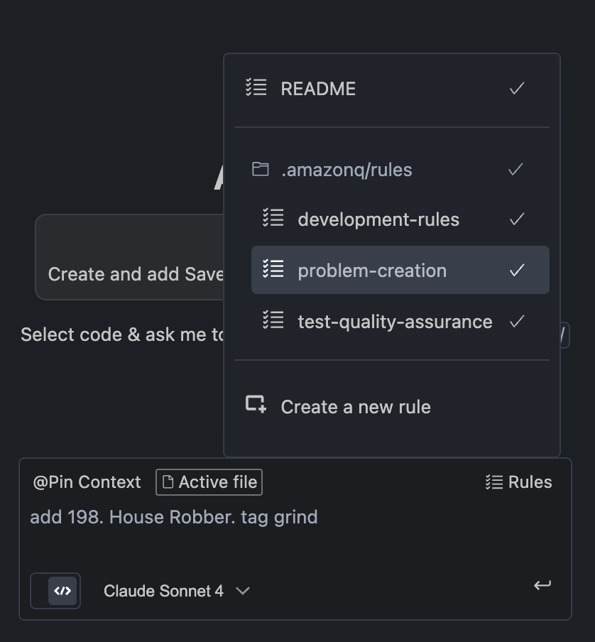 Example prompt requesting a new problem from the assistant