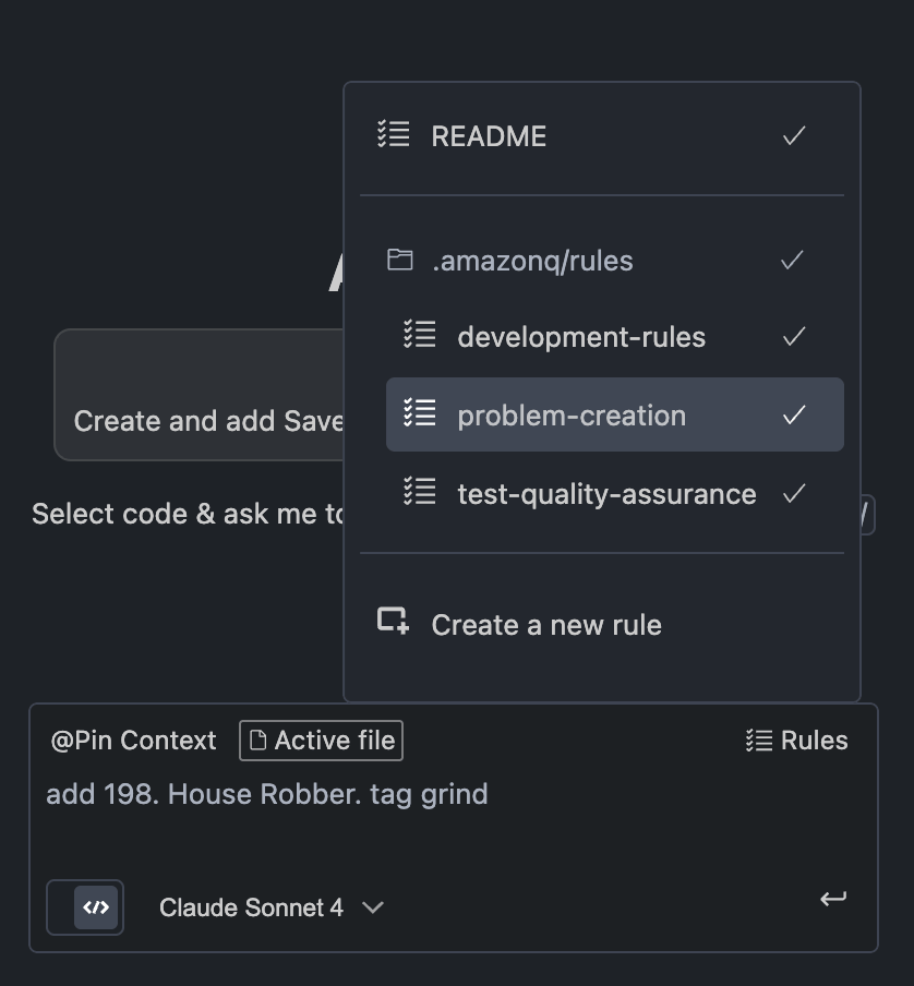 Example prompt requesting a new problem from the assistant