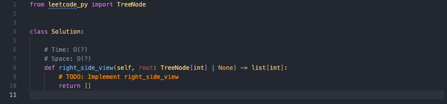 Generated solution.py stub with TODO placeholder