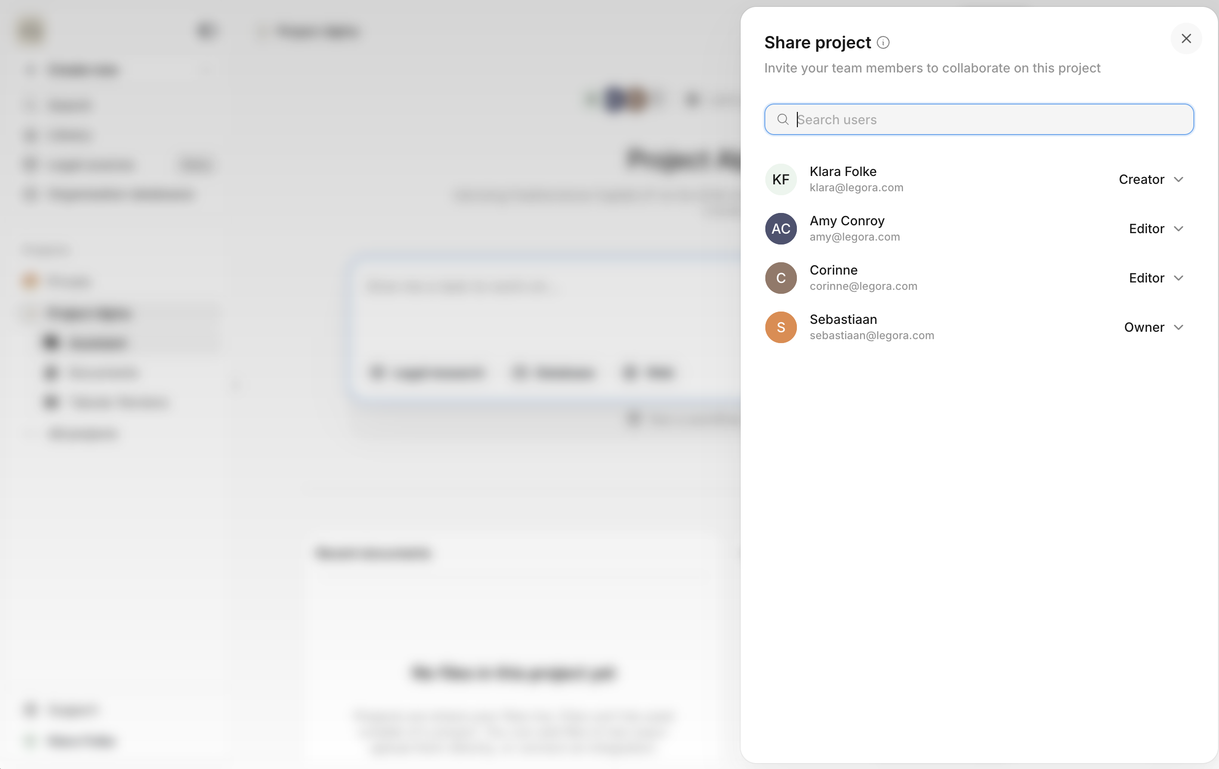 Sharing your project