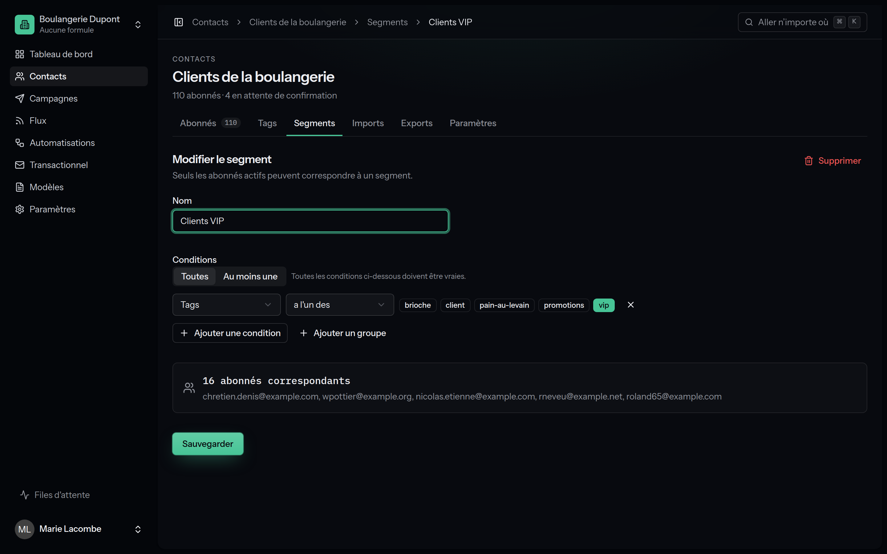The segment builder