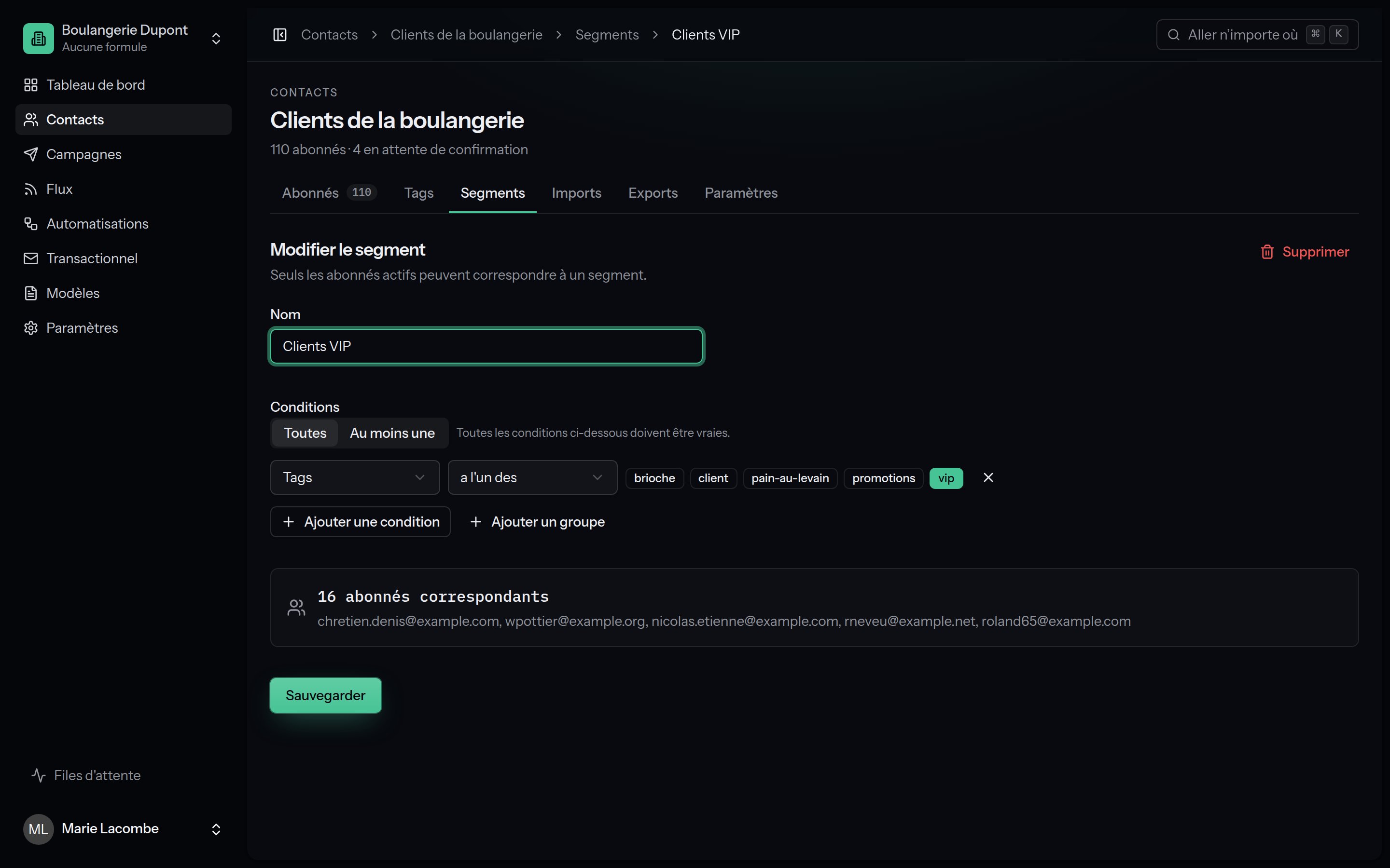 The segment builder