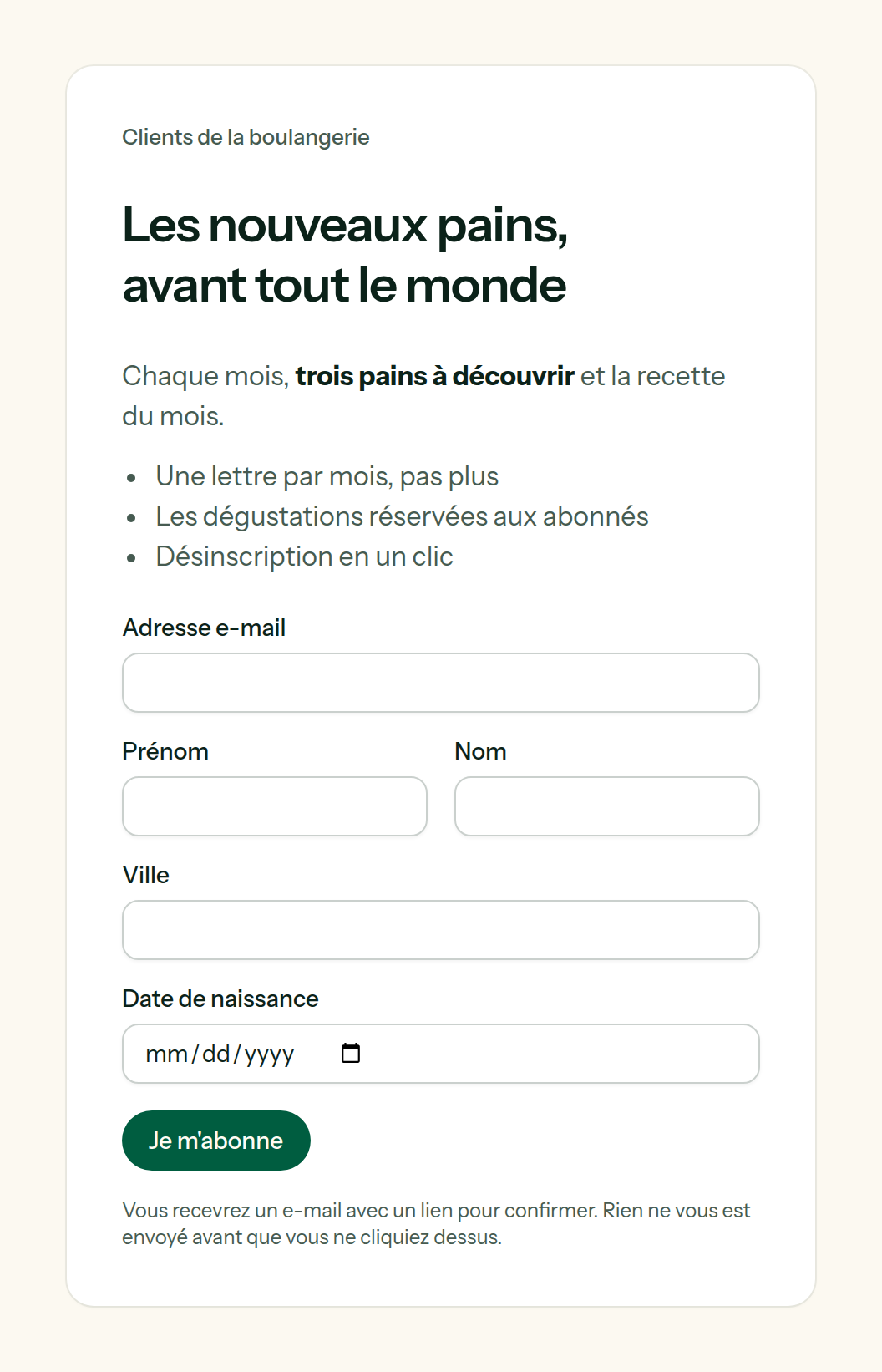 A landing page