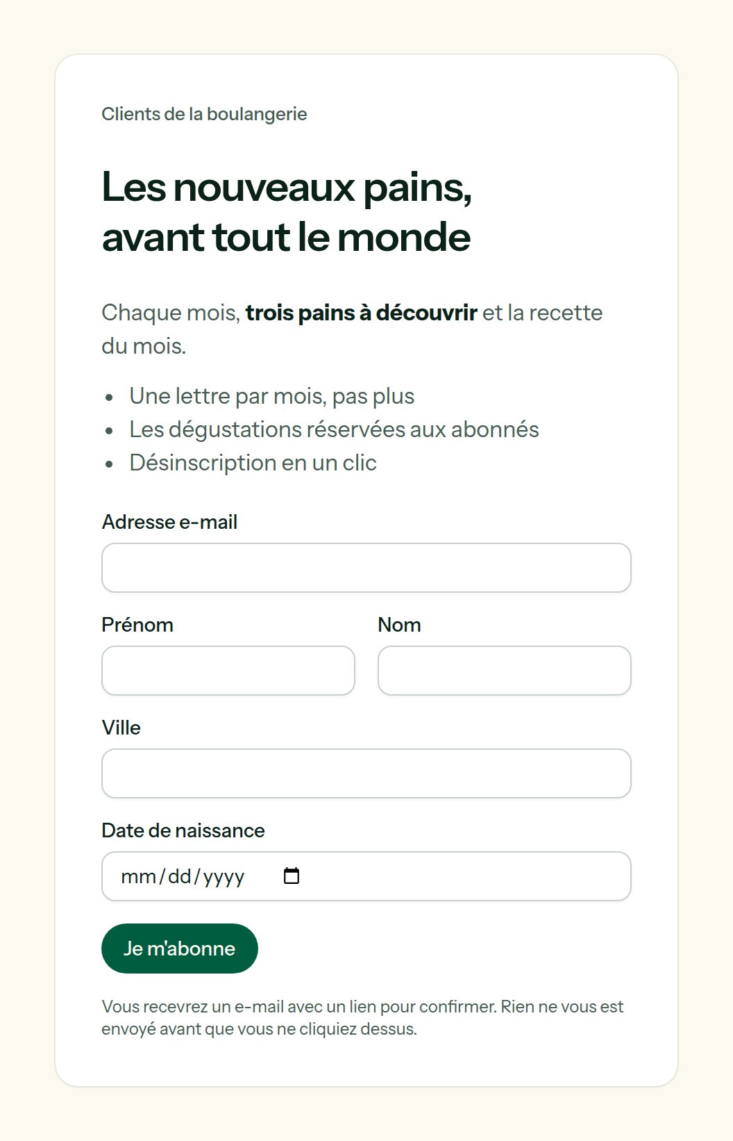 A landing page