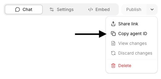 Copy Agent ID from LemonSlice web app