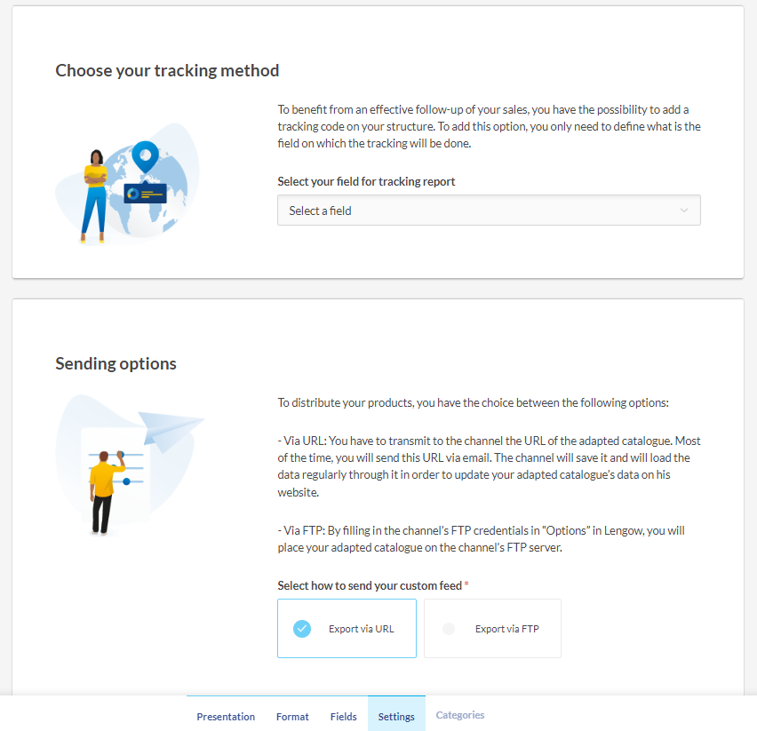 Étape Settings