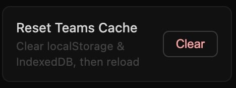 Tbag Extension Reset Cache