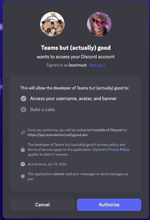 Tbag Discord Oauth Screen