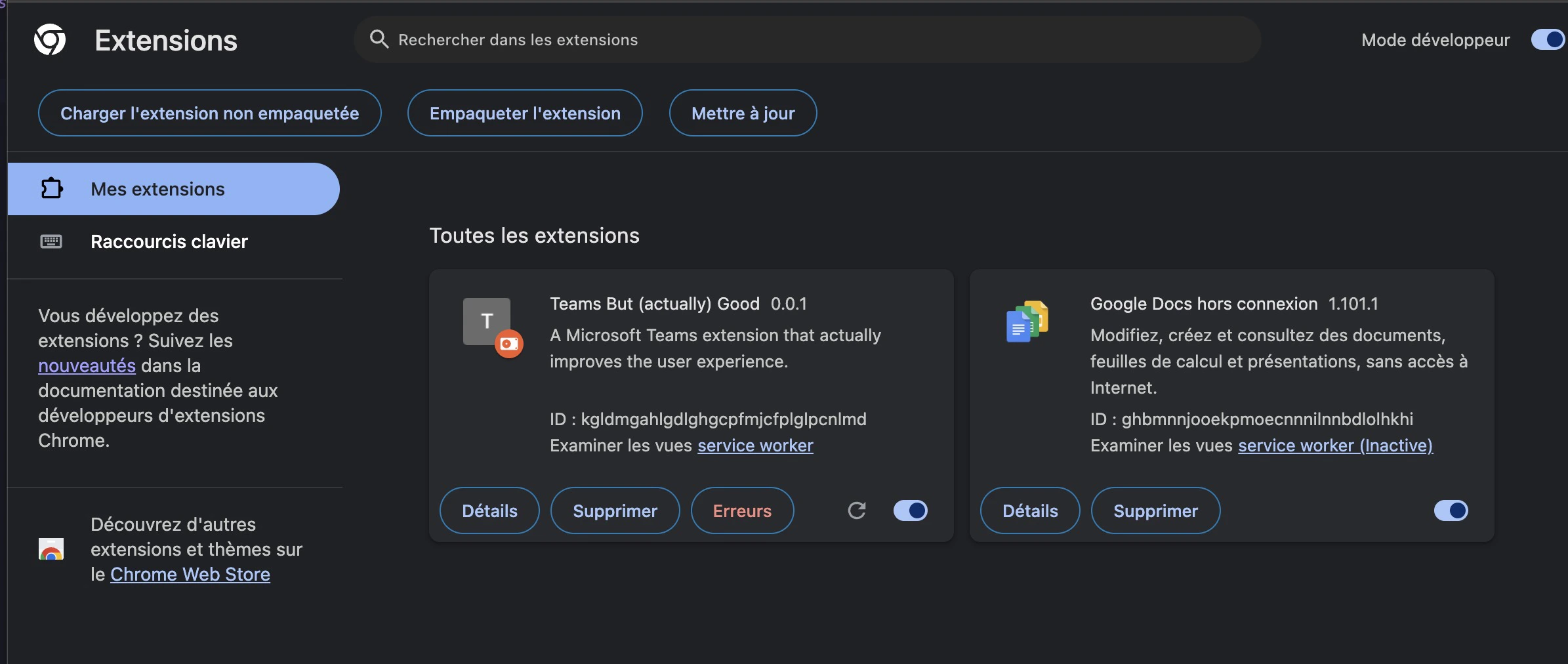 Chrome Extension List