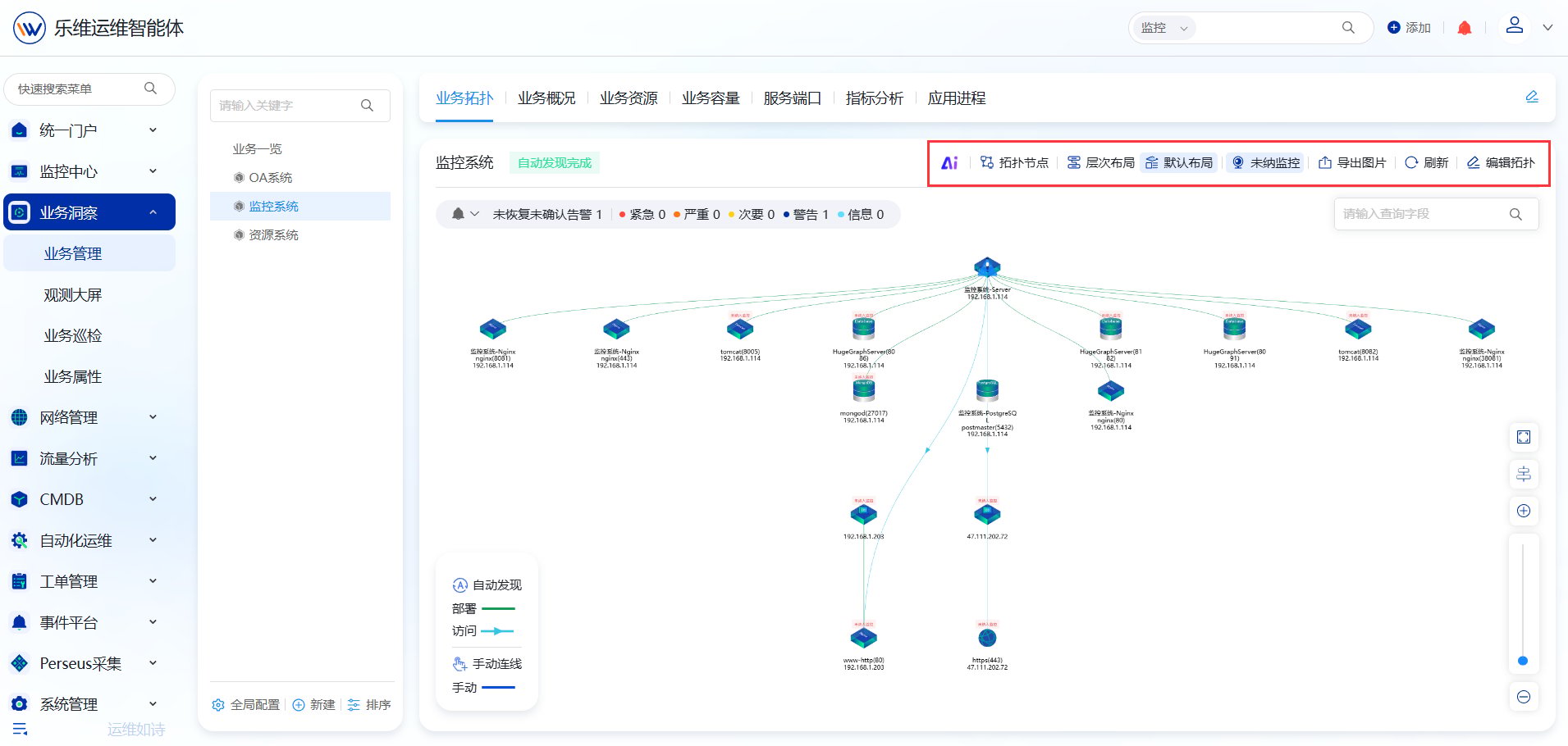 业务拓扑 操作截图 36