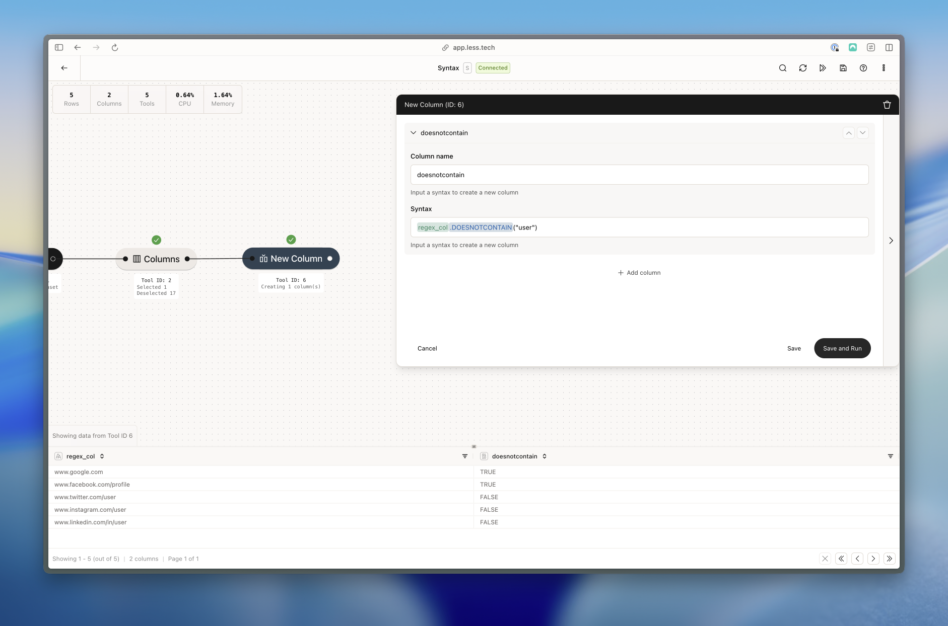 DOESNOTCONTAIN function