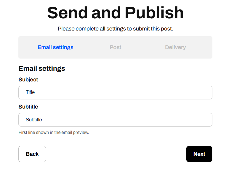 email title