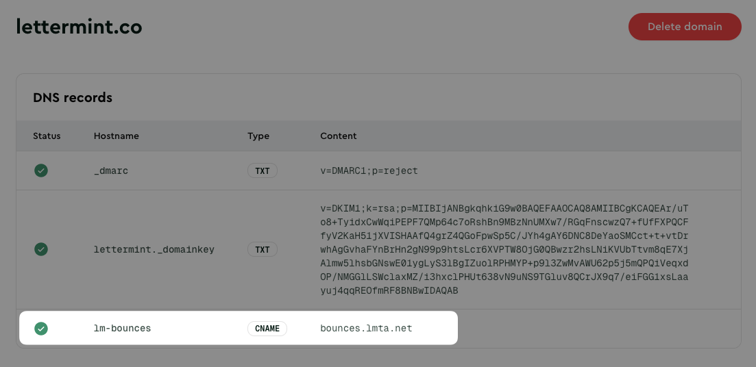 SPF record from Lettermint.co