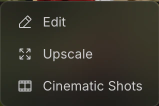 Edit mode menu