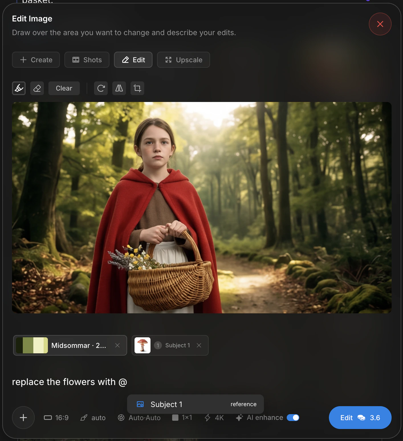 Reference image attachment