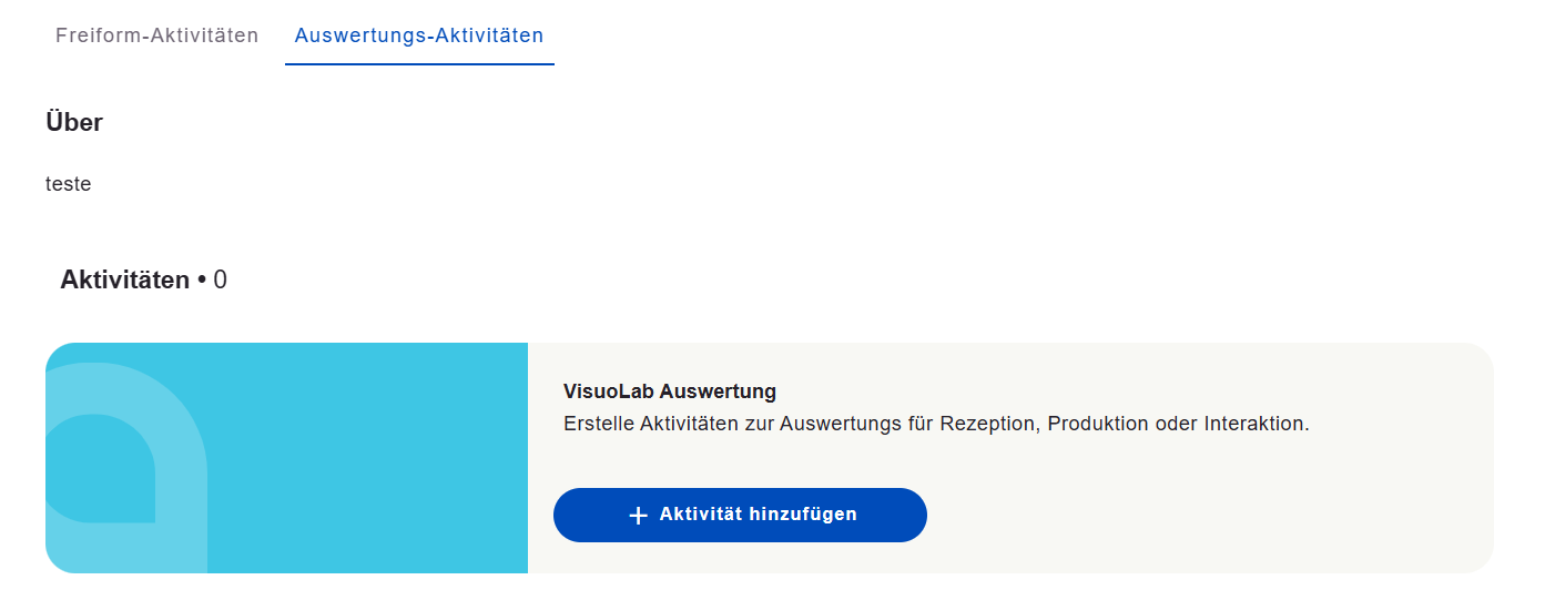 Bewertungsaktivitäten