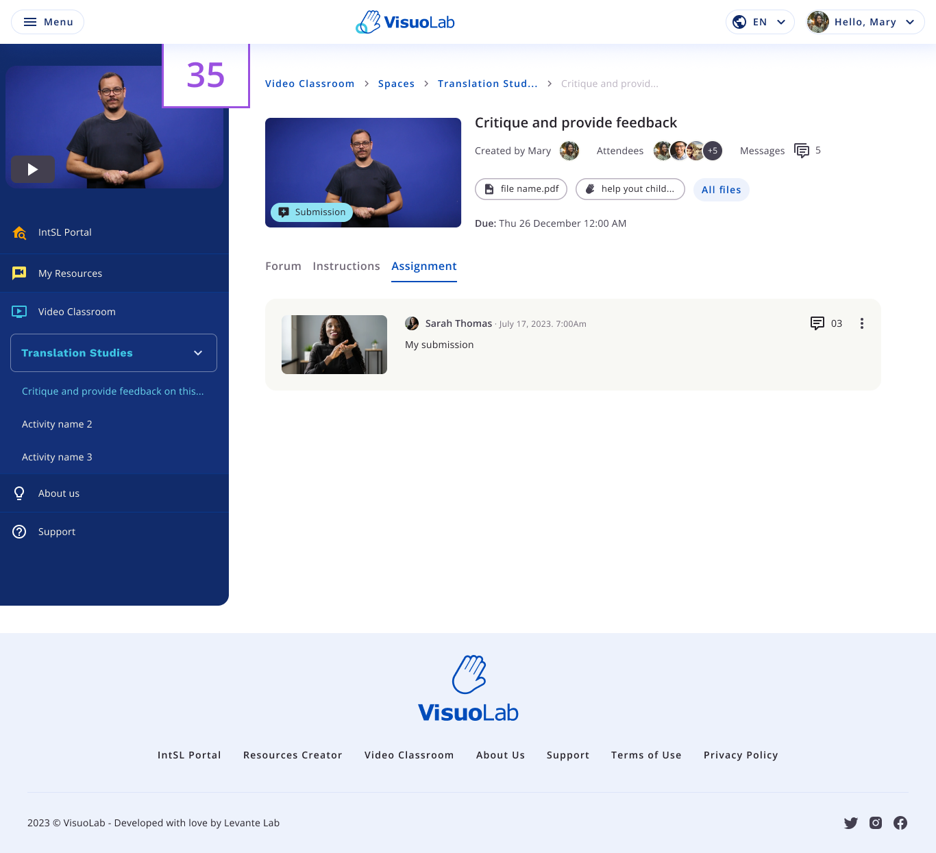 Activity Page Discussion Started