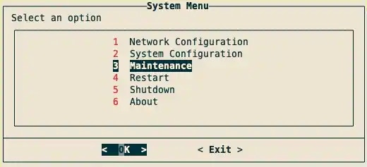 Systemmenu Web