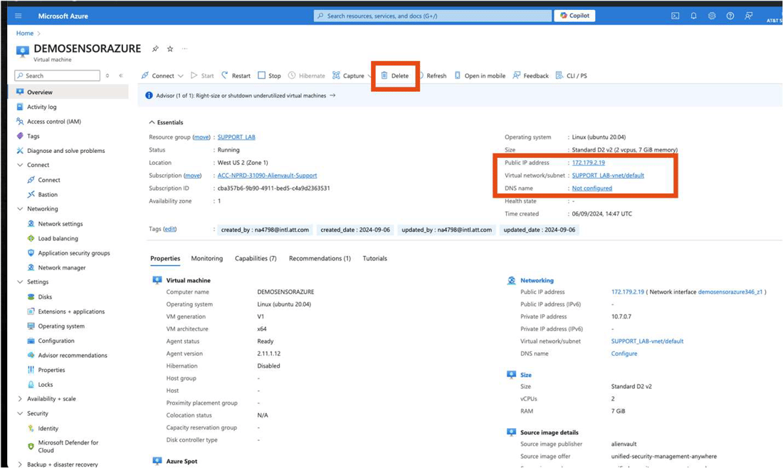 Redeploying an Azure Sensor Using the Same IP - Level Blue