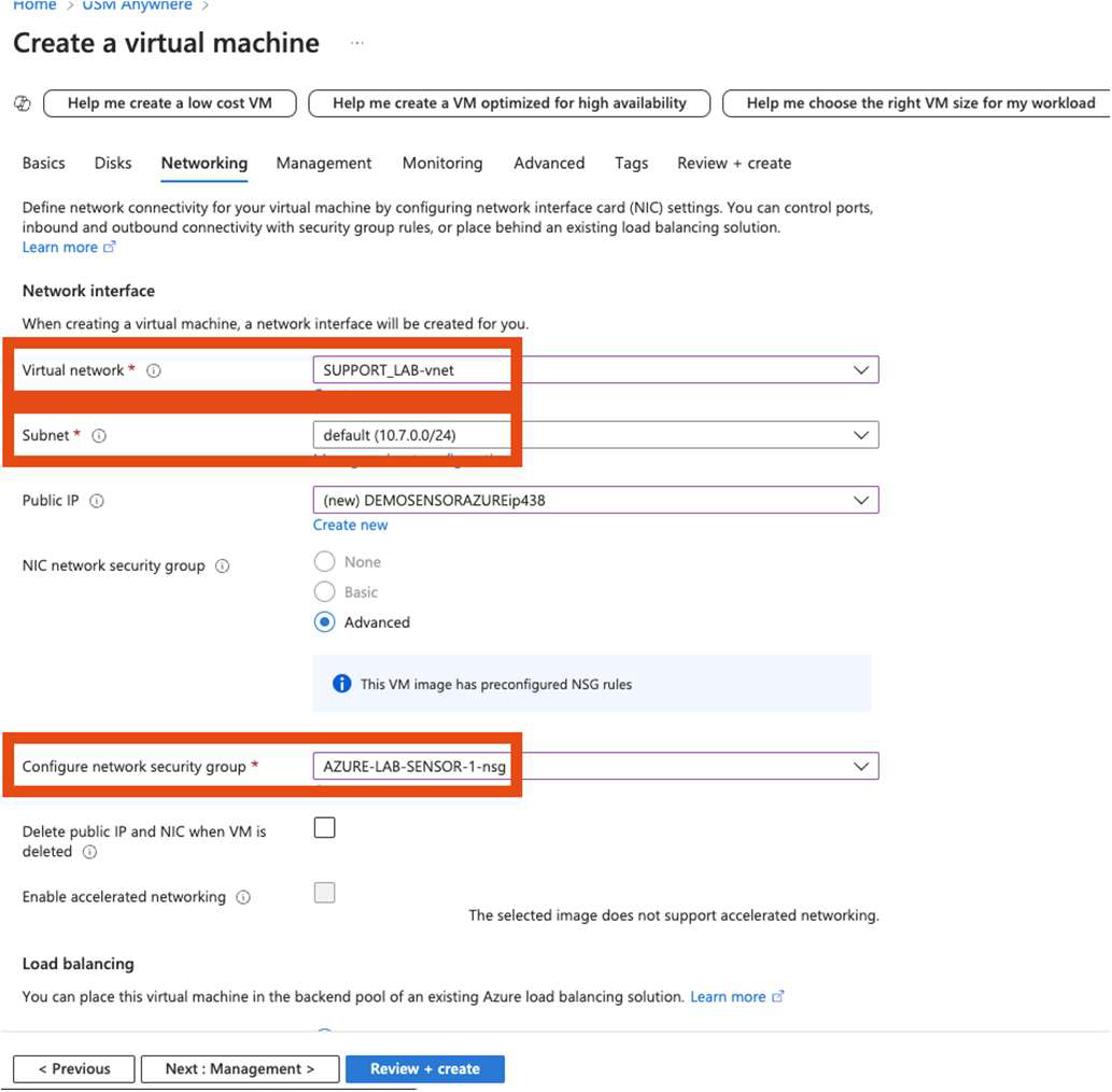 Azure Sensor Create Network Pn