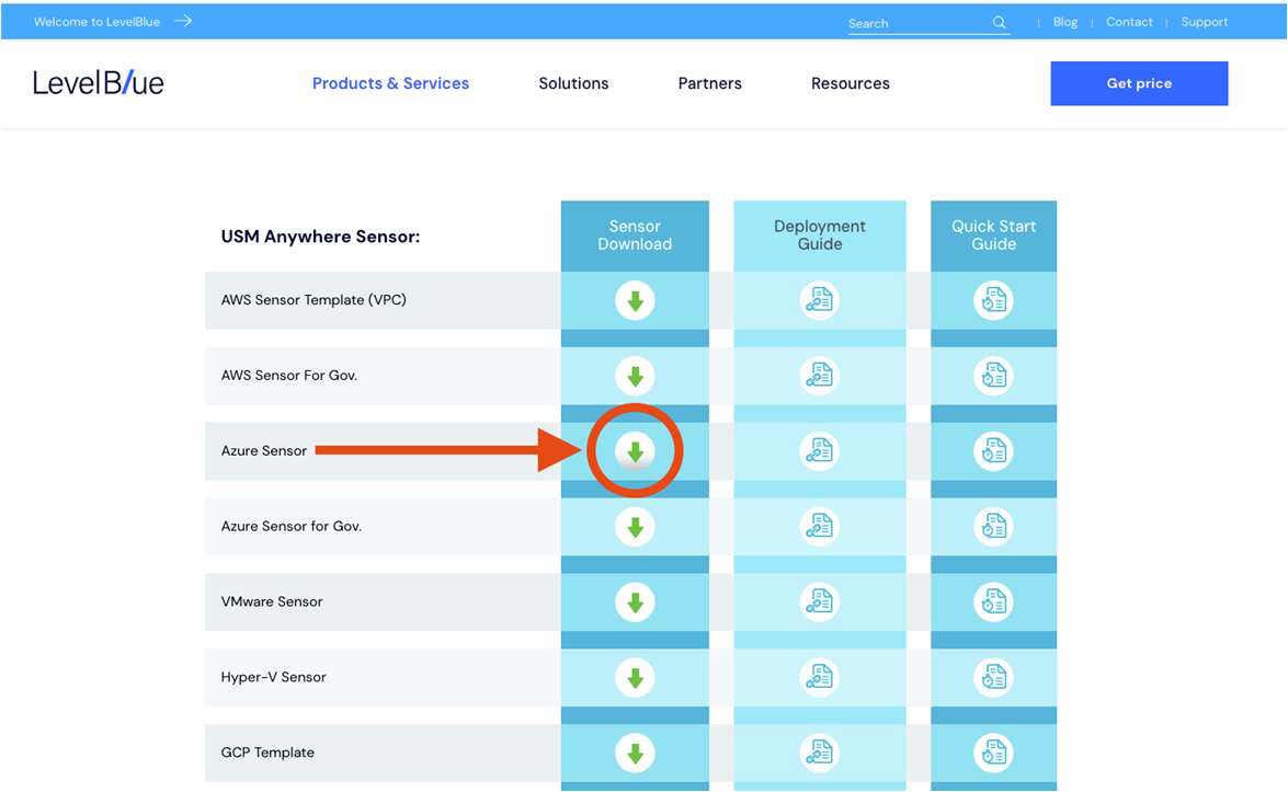 Azure Sensor Download Pn