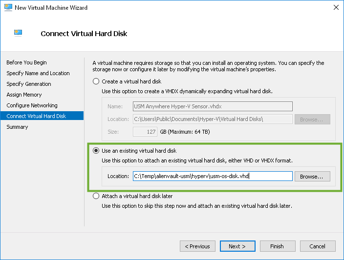 Create the HyperV Virtual Machine Level Blue
