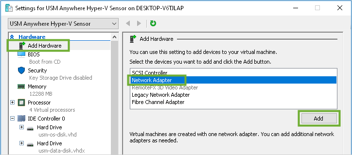 Virtual Machine Adapter Create the Hyper-V Virtual Machine - Level Blue