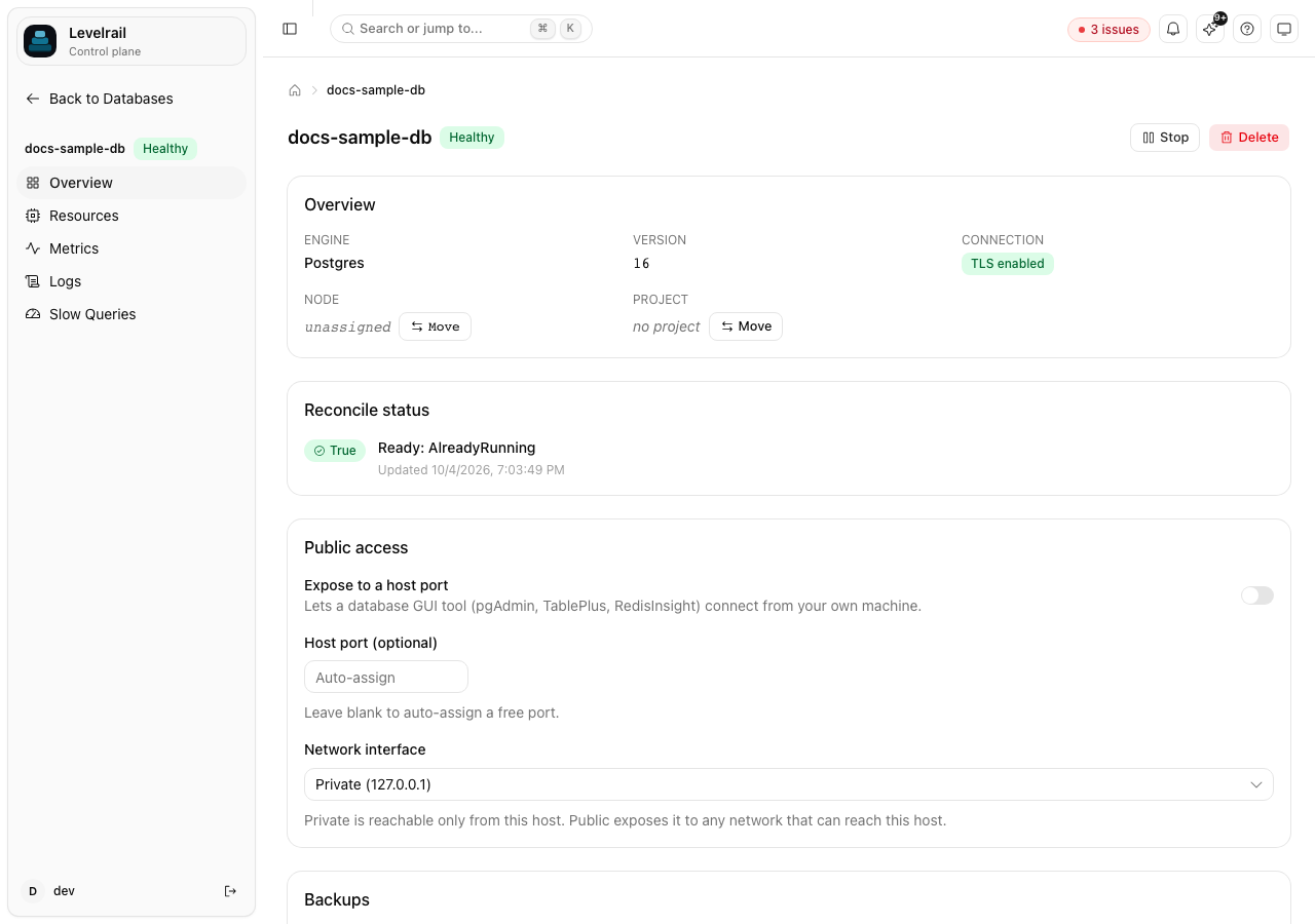Database overview