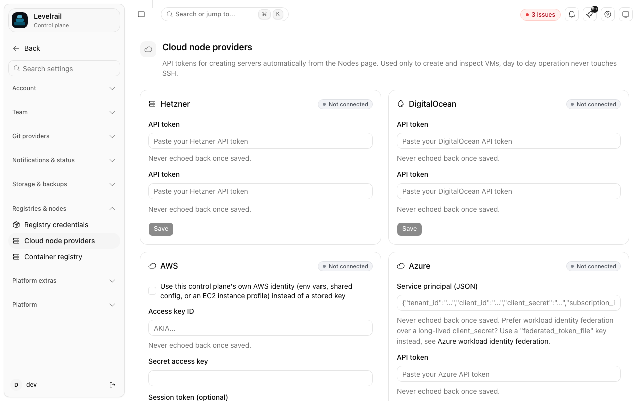 Cloud node providers