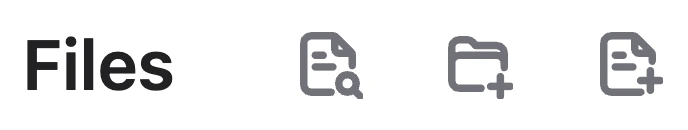 Files menu in the visual editor