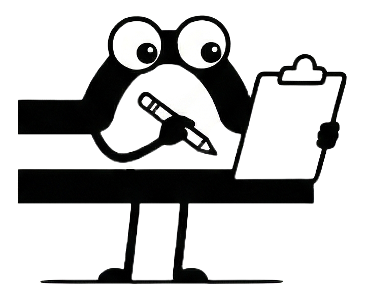 Libra mascot with clipboard