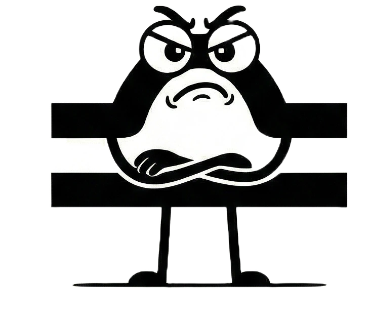 Mascotte di Libra frustrata
