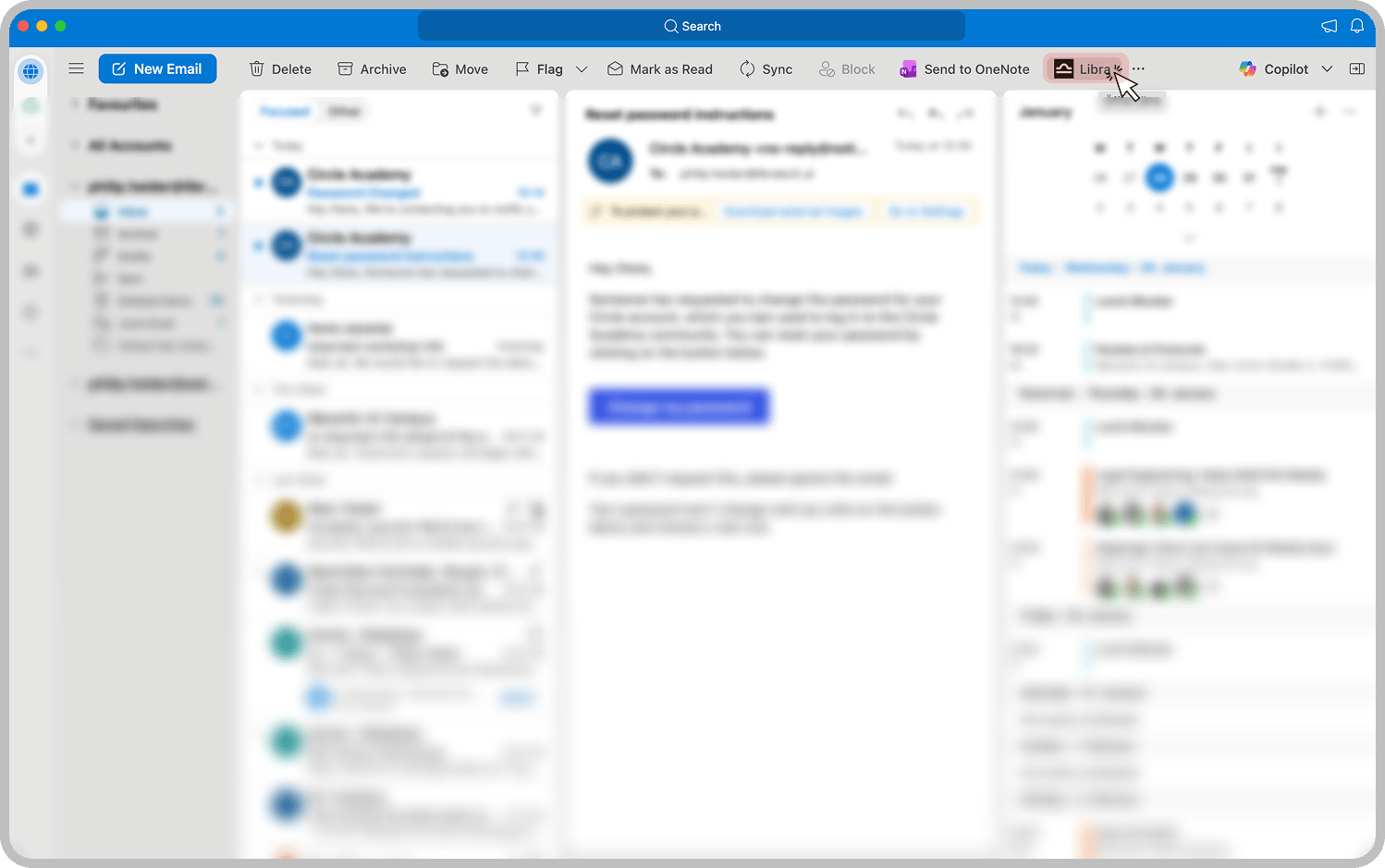 Outlook-Symbolleiste mit dem Button des Libra Add-ins