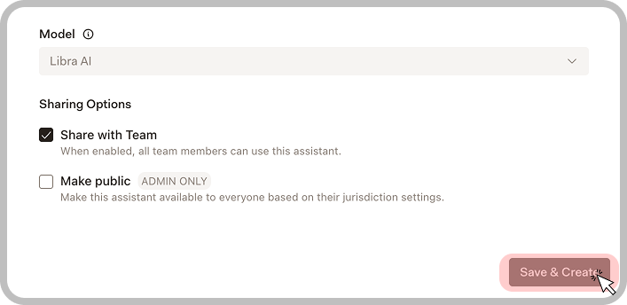 Configuring assistant settings and visibility options