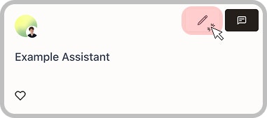 Opening assistant settings
