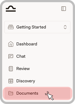 Sidebar showing Documents option selected