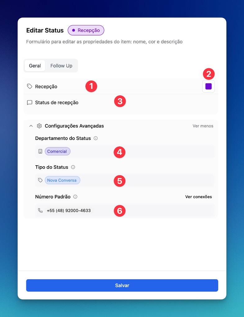 Editar status na LíderHub