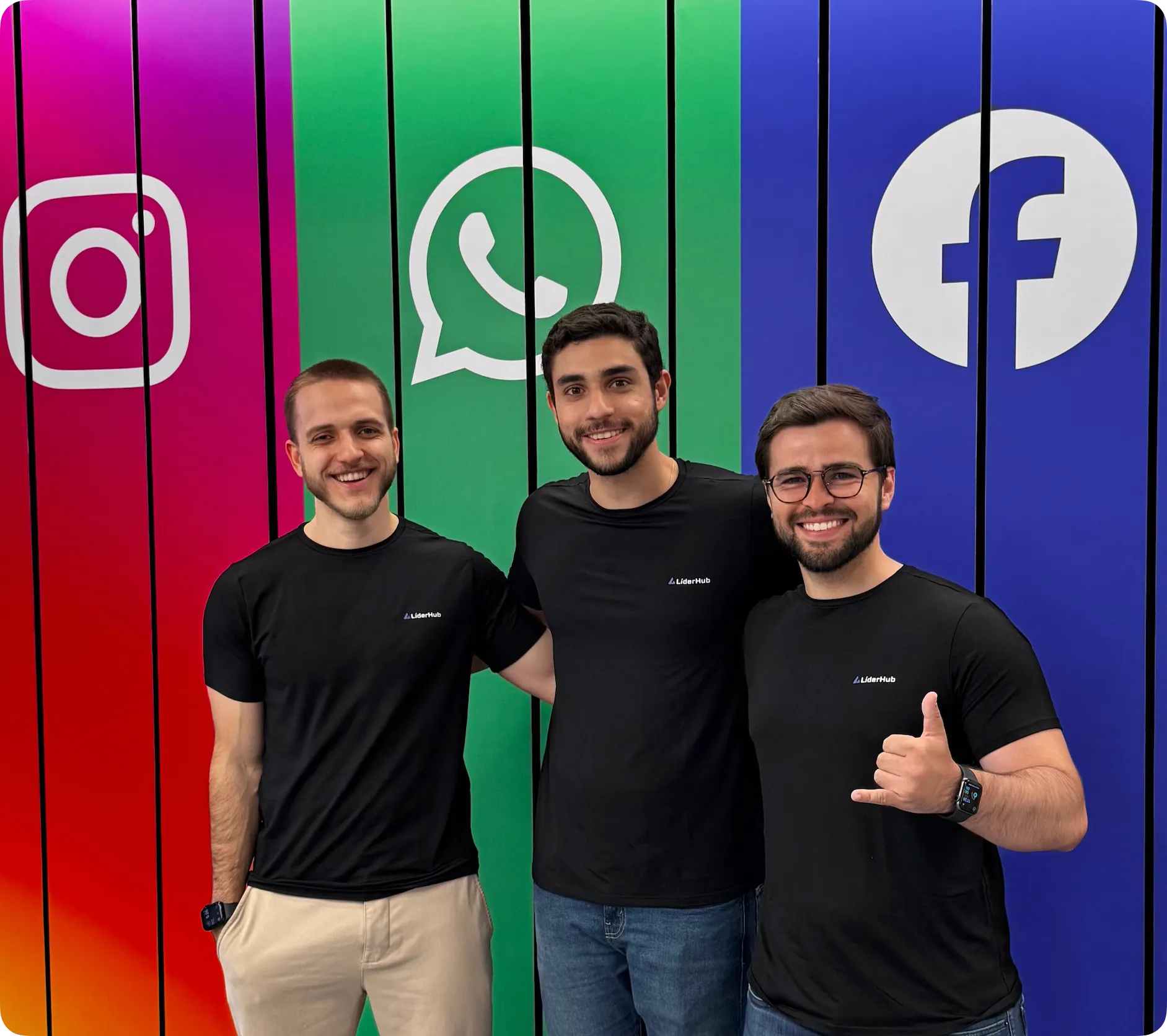 Sócios da LíderHub em evento da Meta em São Paulo