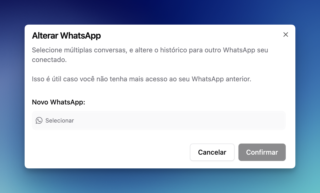 Alterar WhatsApp em massa na LíderHub